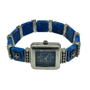 Ecclissi Sterling Silver Lapis Lazuli Watch Art Deco